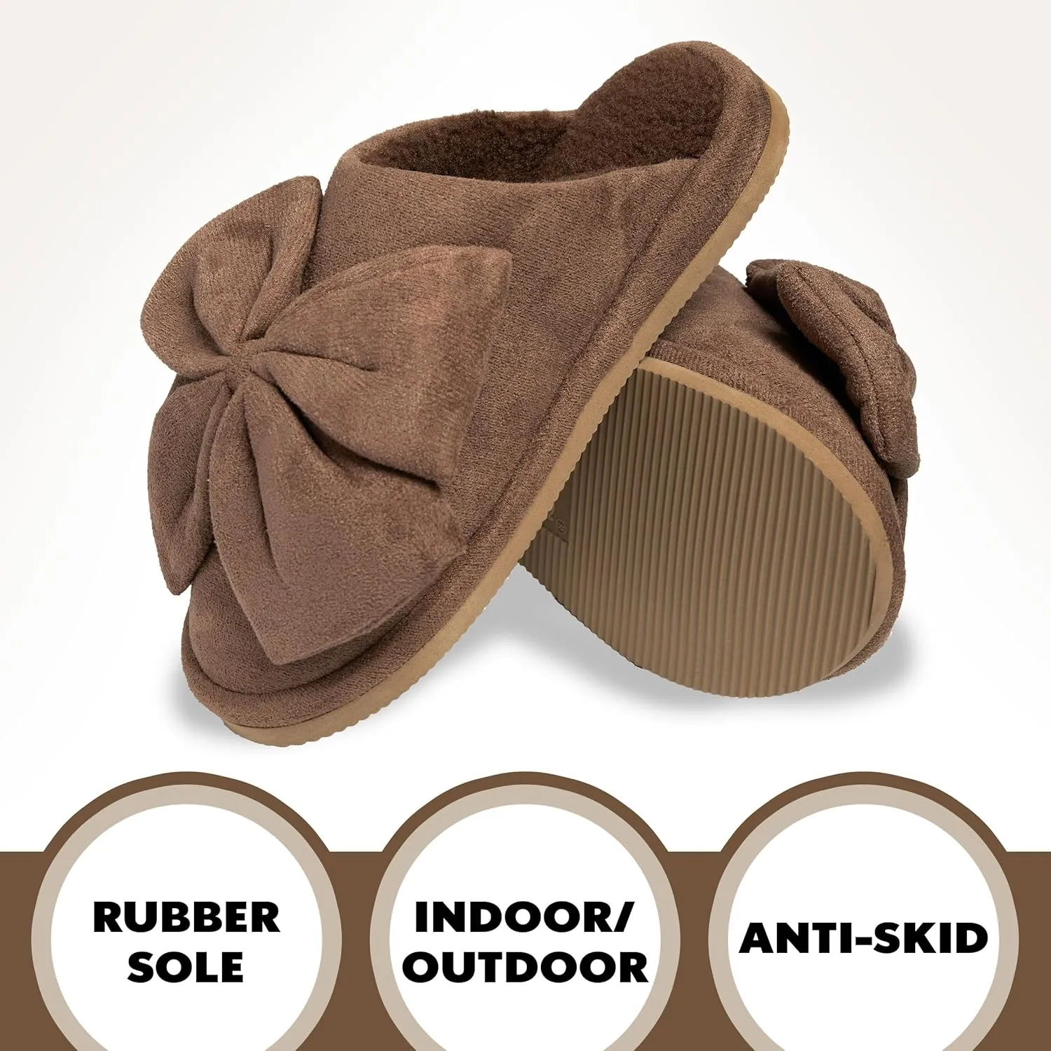 Funky Junque Cozy Plush Women's Memory Foam Slippers - Mother's Day Gift - Indoor/Outdoor Slip-Ons