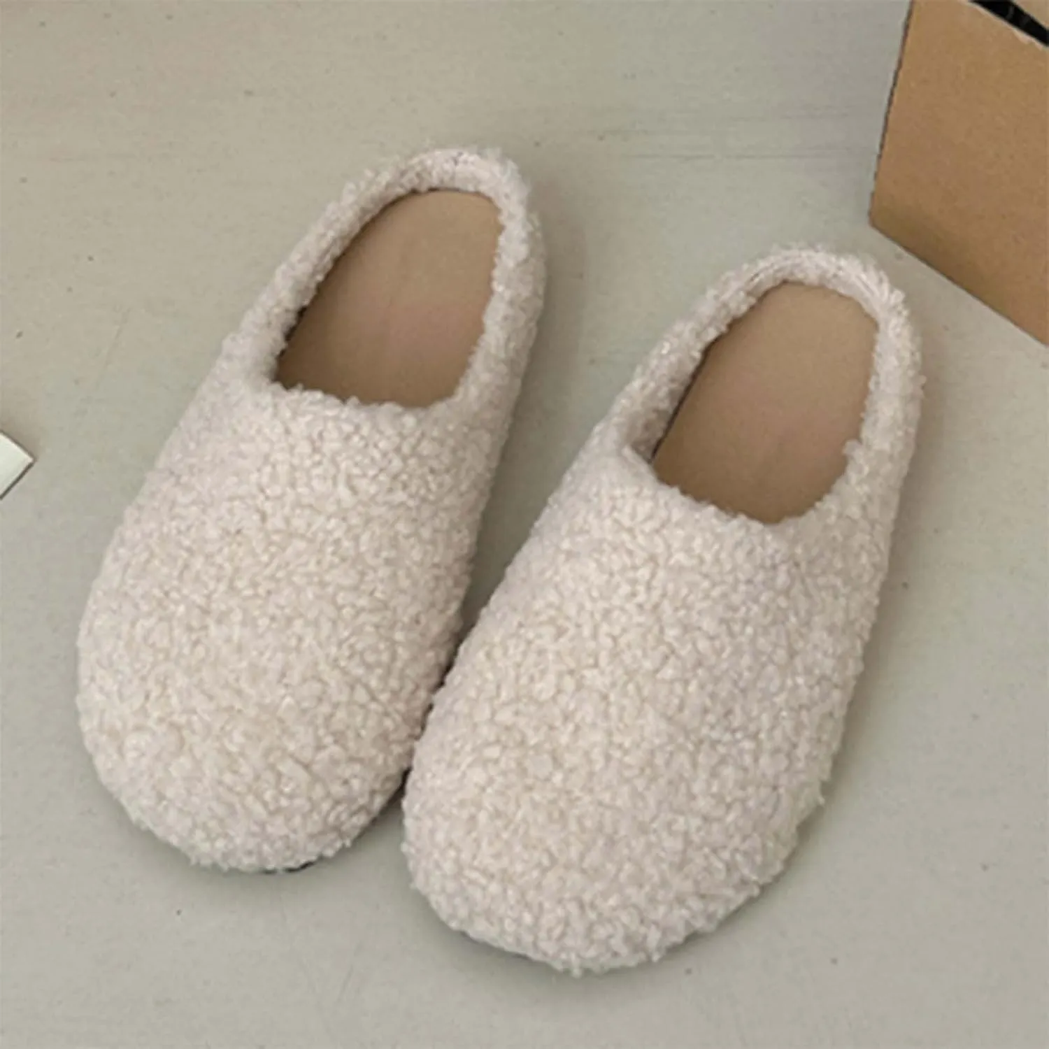 Fuzzy Bedroom Slippers for Men Soft and Comfortable Non Slip Slipper Warm Winter Slip On Slippers for Women