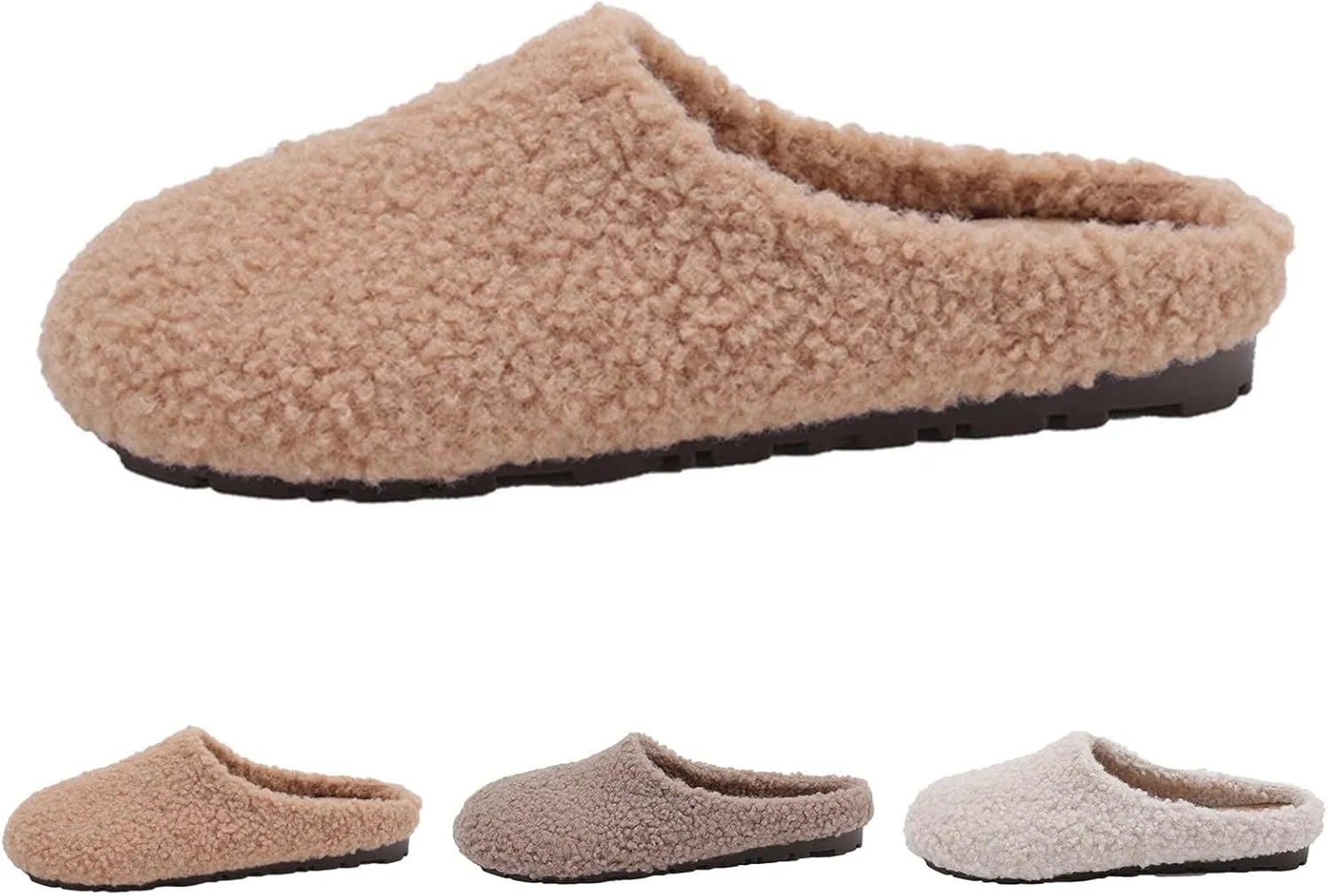 Fuzzy Bedroom Slippers for Men Soft and Comfortable Non Slip Slipper Warm Winter Slip On Slippers for Women