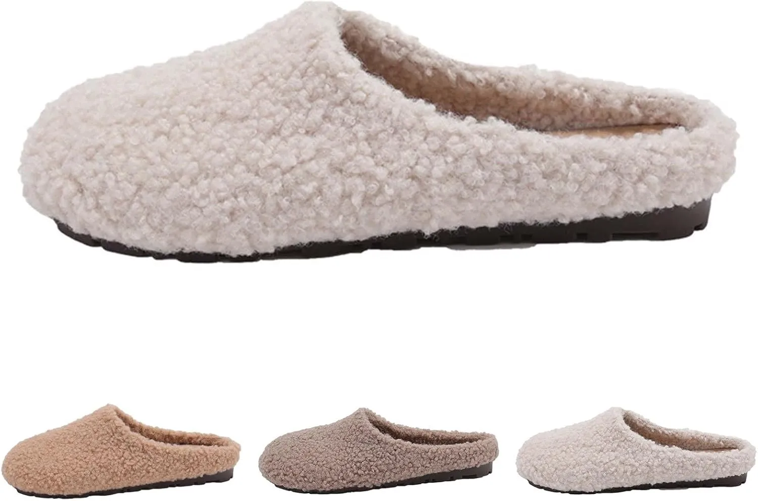 Fuzzy Bedroom Slippers for Men Soft and Comfortable Non Slip Slipper Warm Winter Slip On Slippers for Women