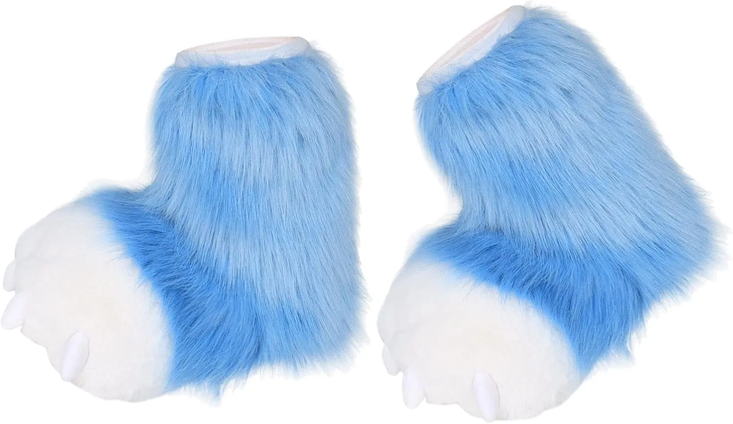 Fuzzy Paw Animal Cosplay Accessories Funny Soft Cartoon Slippers Foot for Unisex Adults Women Girls Carnival Masquerade Holiday