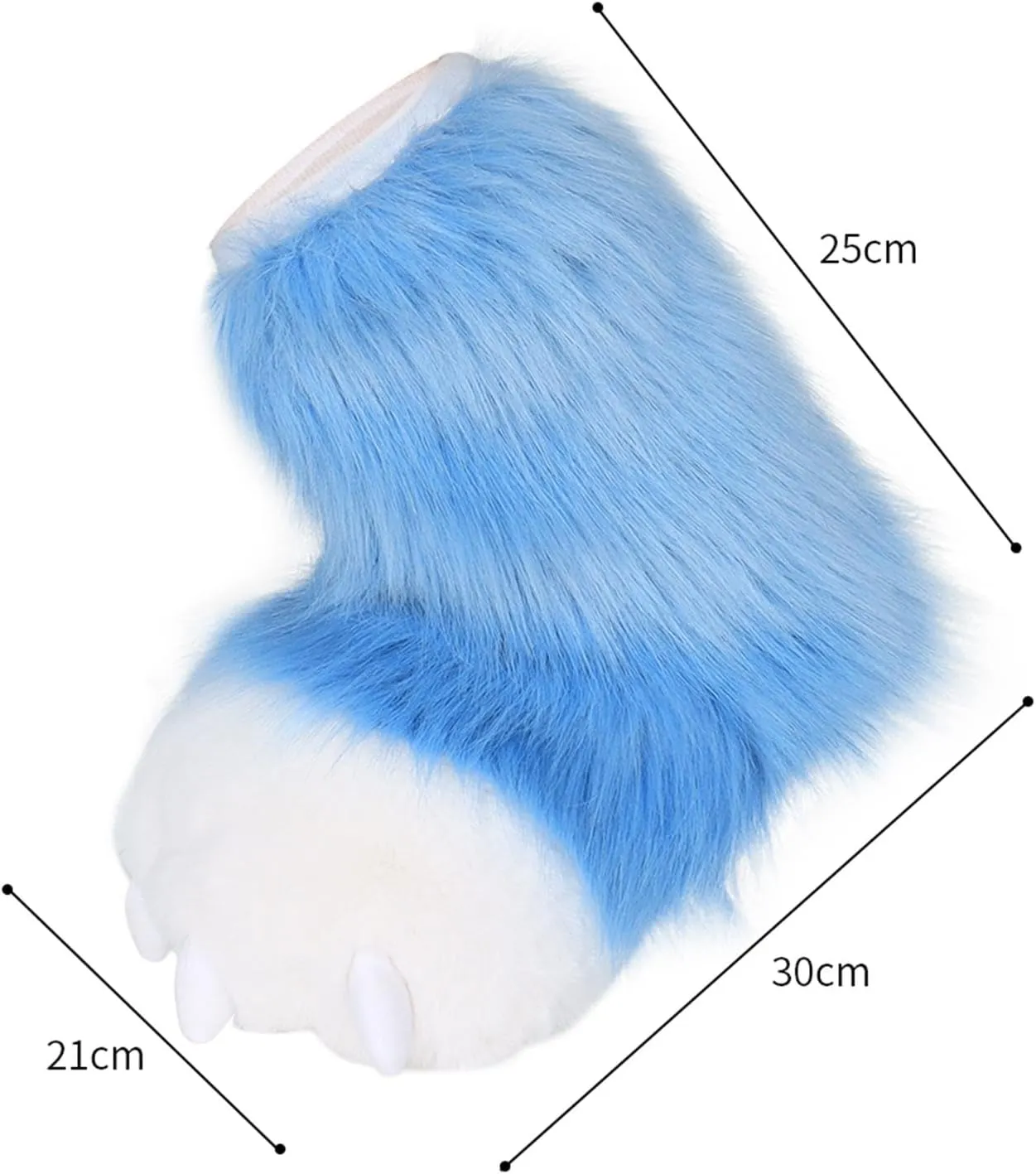 Fuzzy Paw Animal Cosplay Accessories Funny Soft Cartoon Slippers Foot for Unisex Adults Women Girls Carnival Masquerade Holiday