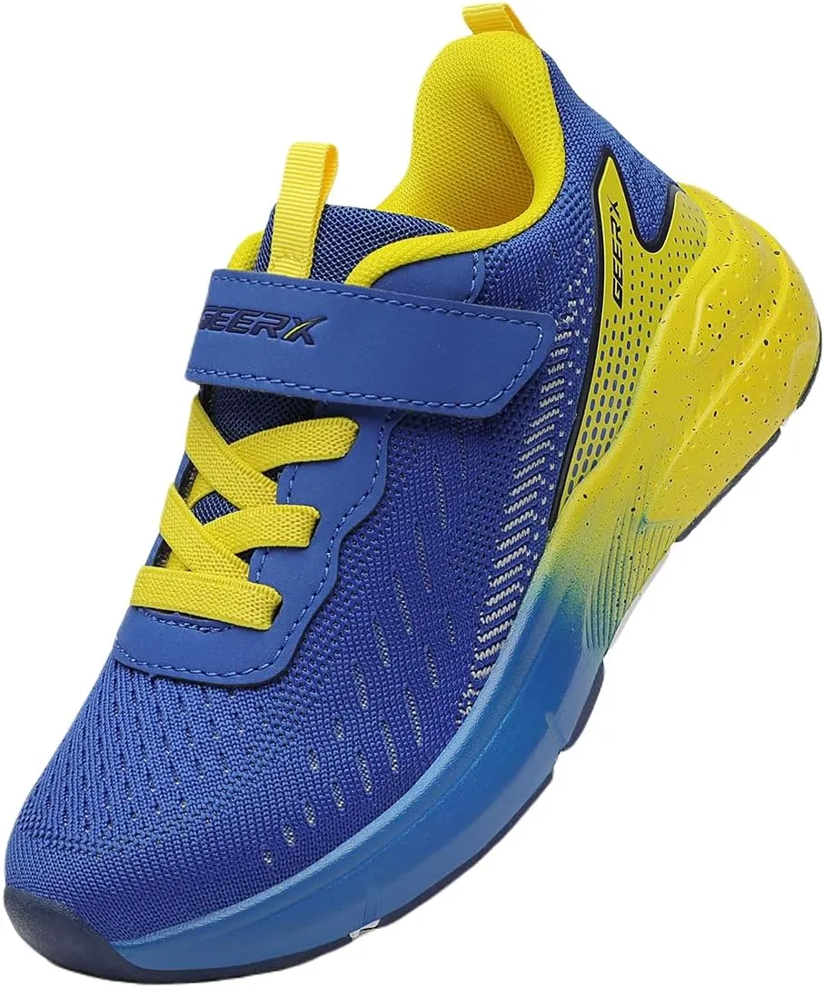 GEERX Kids Sneakers Toddler Boys Running Tennis Shoes Lightweight Breathable Sport Athletic