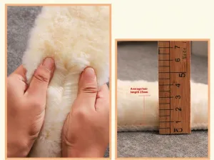 Genius Australian Sheepskin Wool Shoe Insoles for Women Men,Warm Wool Shoe Inserts,Fuzzy Shoe Insoles for Boots, Fleece Snow Shoe Inserts, Snow Boot Insoles (40(25cm,9.8"))