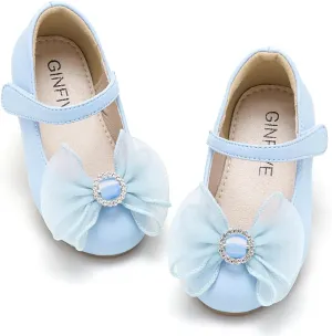 GINFIVE Toddler Girls Dress Shoes Little Girls Mary Janes Ballerina Flats Shoes Toddler