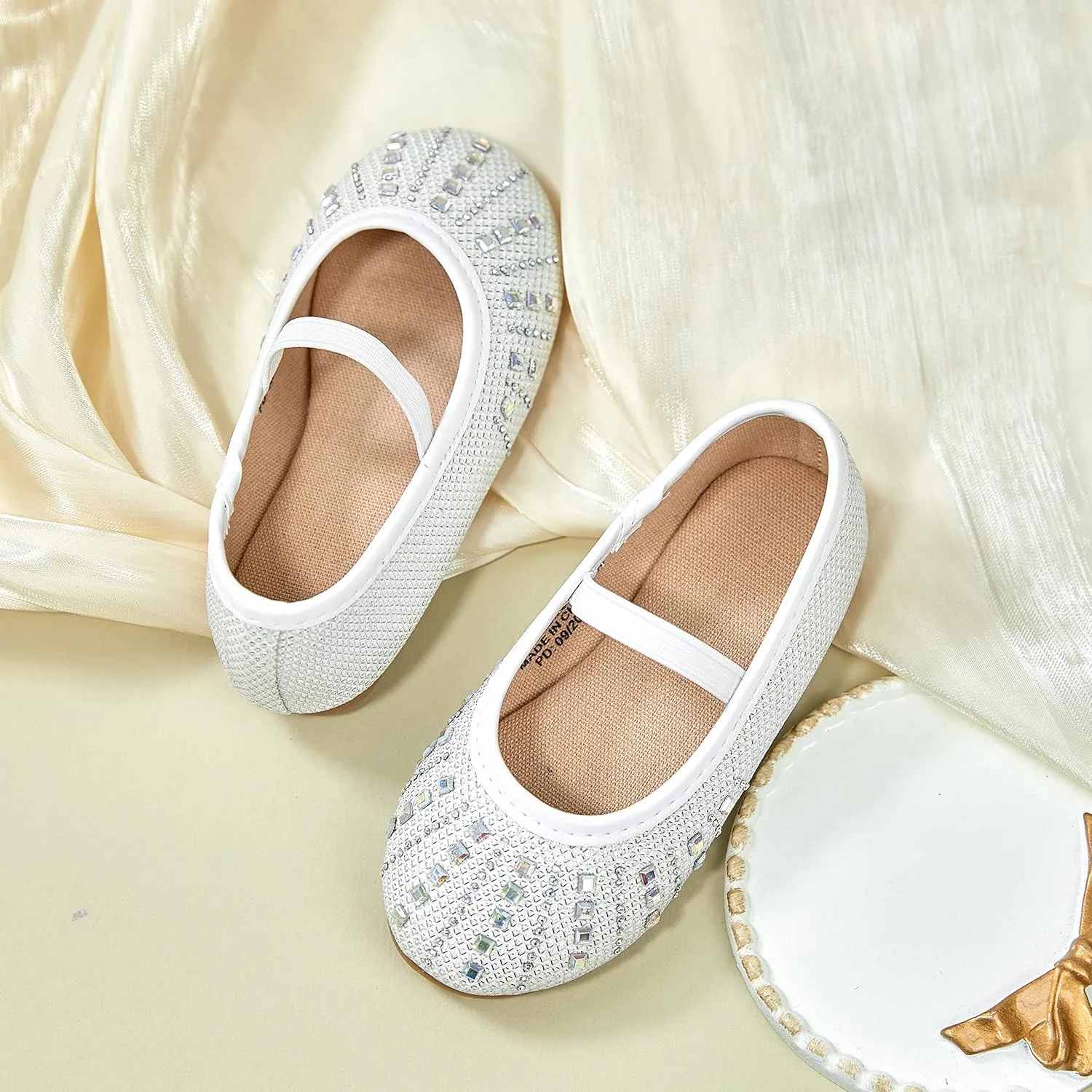 GINFIVE Toddler Girls Dress Shoes Little Girls Mary Janes Ballerina Flats Shoes Toddler