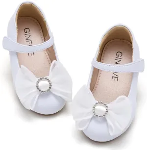 GINFIVE Toddler Girls Dress Shoes Little Girls Mary Janes Ballerina Flats Shoes Toddler