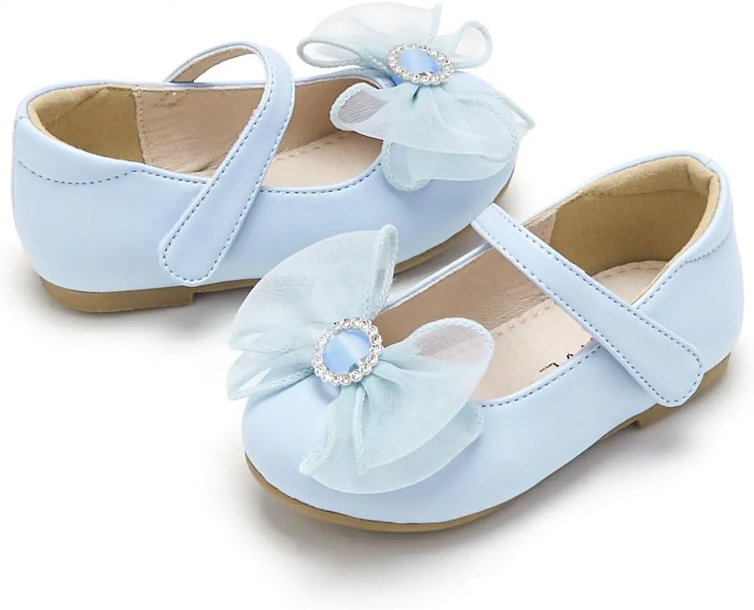 GINFIVE Toddler Girls Dress Shoes Little Girls Mary Janes Ballerina Flats Shoes Toddler