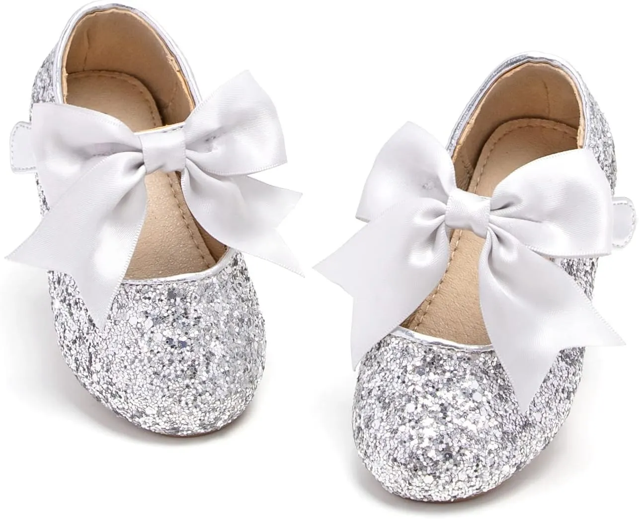 GINFIVE Toddler Girls Dress Shoes Little Girls Mary Janes Ballerina Flats Shoes Toddler