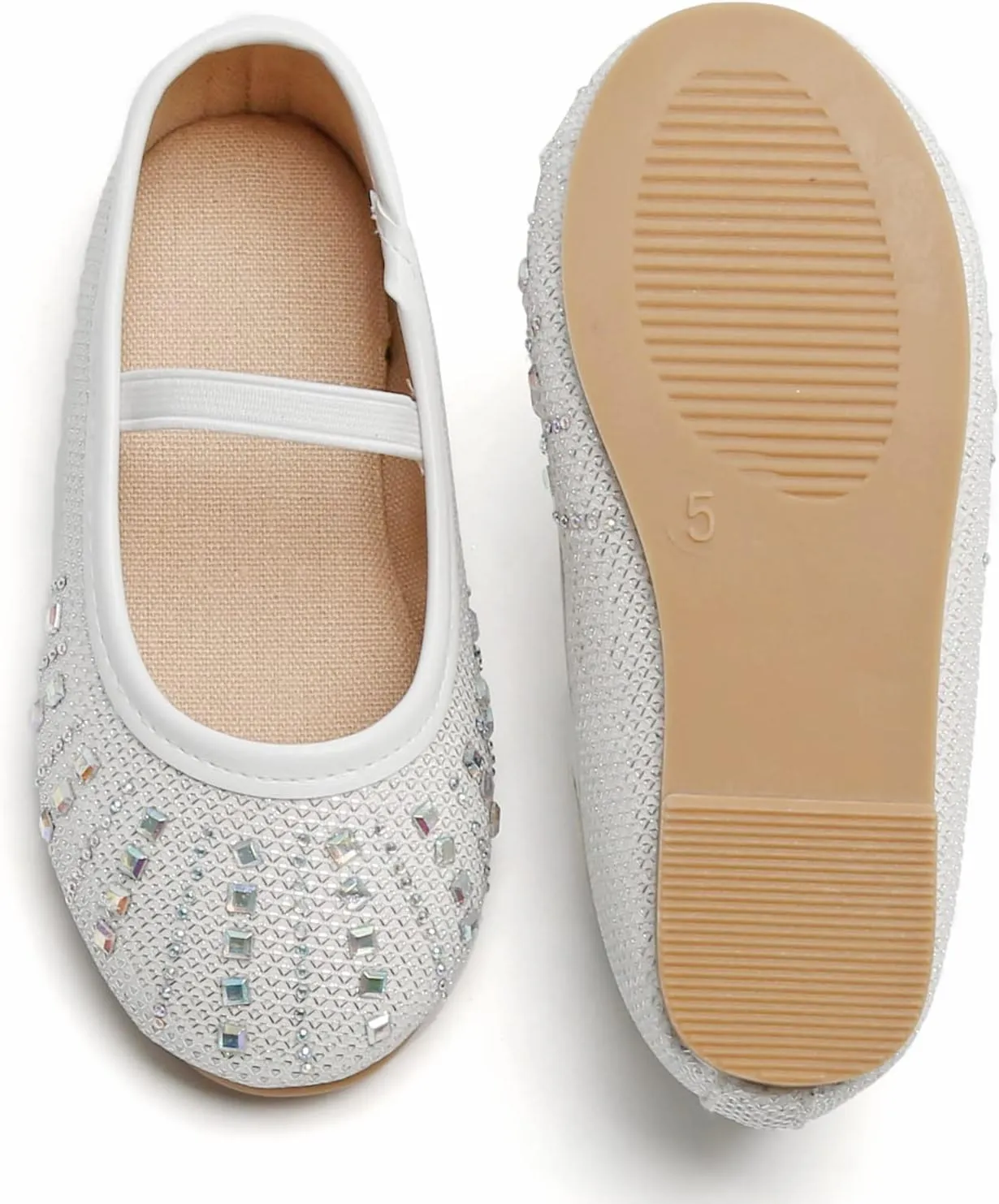 GINFIVE Toddler Girls Dress Shoes Little Girls Mary Janes Ballerina Flats Shoes Toddler