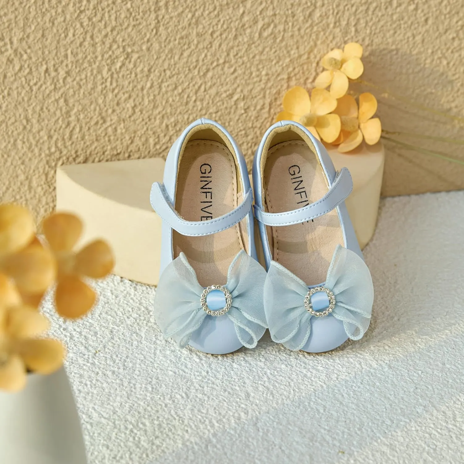 GINFIVE Toddler Girls Dress Shoes Little Girls Mary Janes Ballerina Flats Shoes Toddler