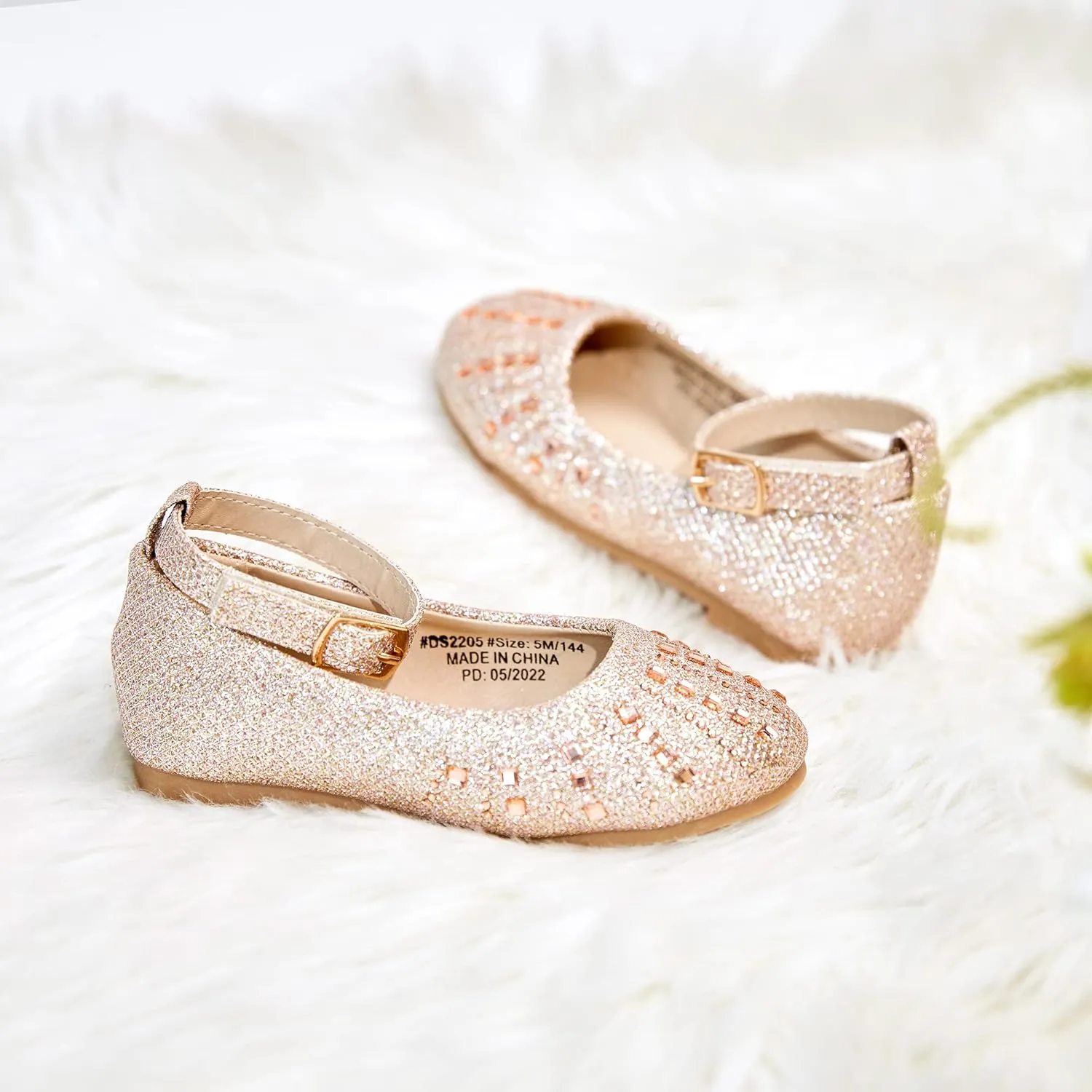 GINFIVE Toddler Girls Dress Shoes Little Girls Mary Janes Ballerina Flats Shoes Toddler