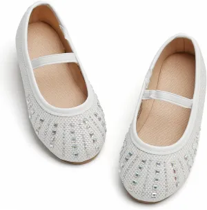 GINFIVE Toddler Girls Dress Shoes Little Girls Mary Janes Ballerina Flats Shoes Toddler