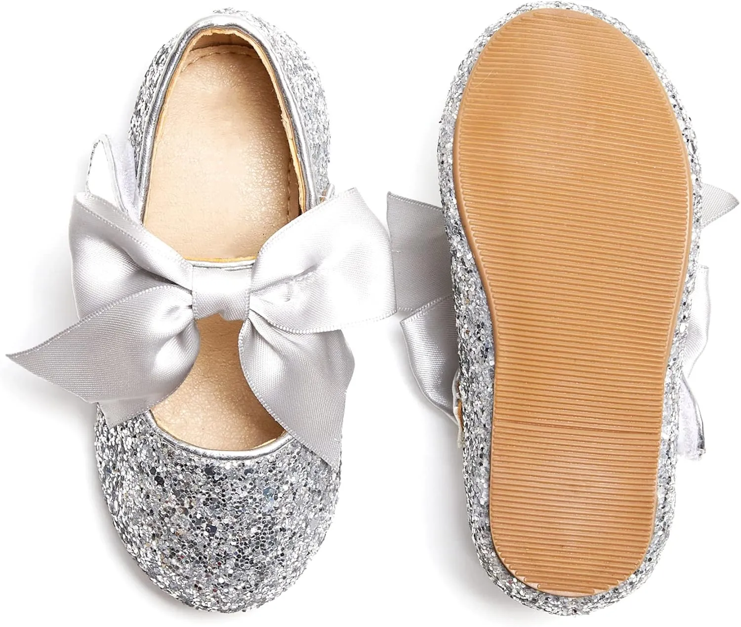 GINFIVE Toddler Girls Dress Shoes Little Girls Mary Janes Ballerina Flats Shoes Toddler