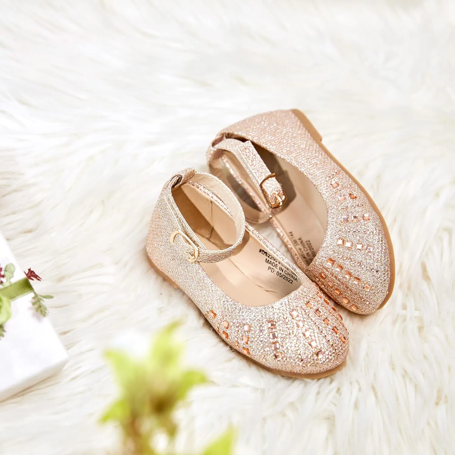 GINFIVE Toddler Girls Dress Shoes Little Girls Mary Janes Ballerina Flats Shoes Toddler