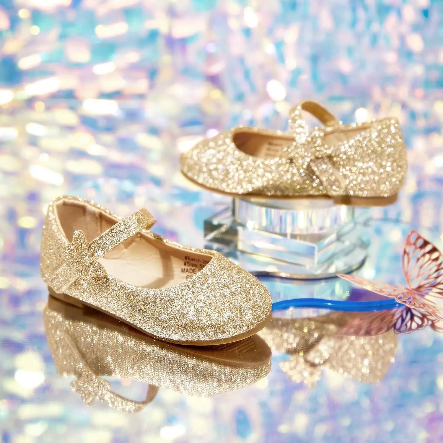 GINFIVE Toddler Girls Dress Shoes Little Girls Mary Janes Ballerina Flats Shoes Toddler