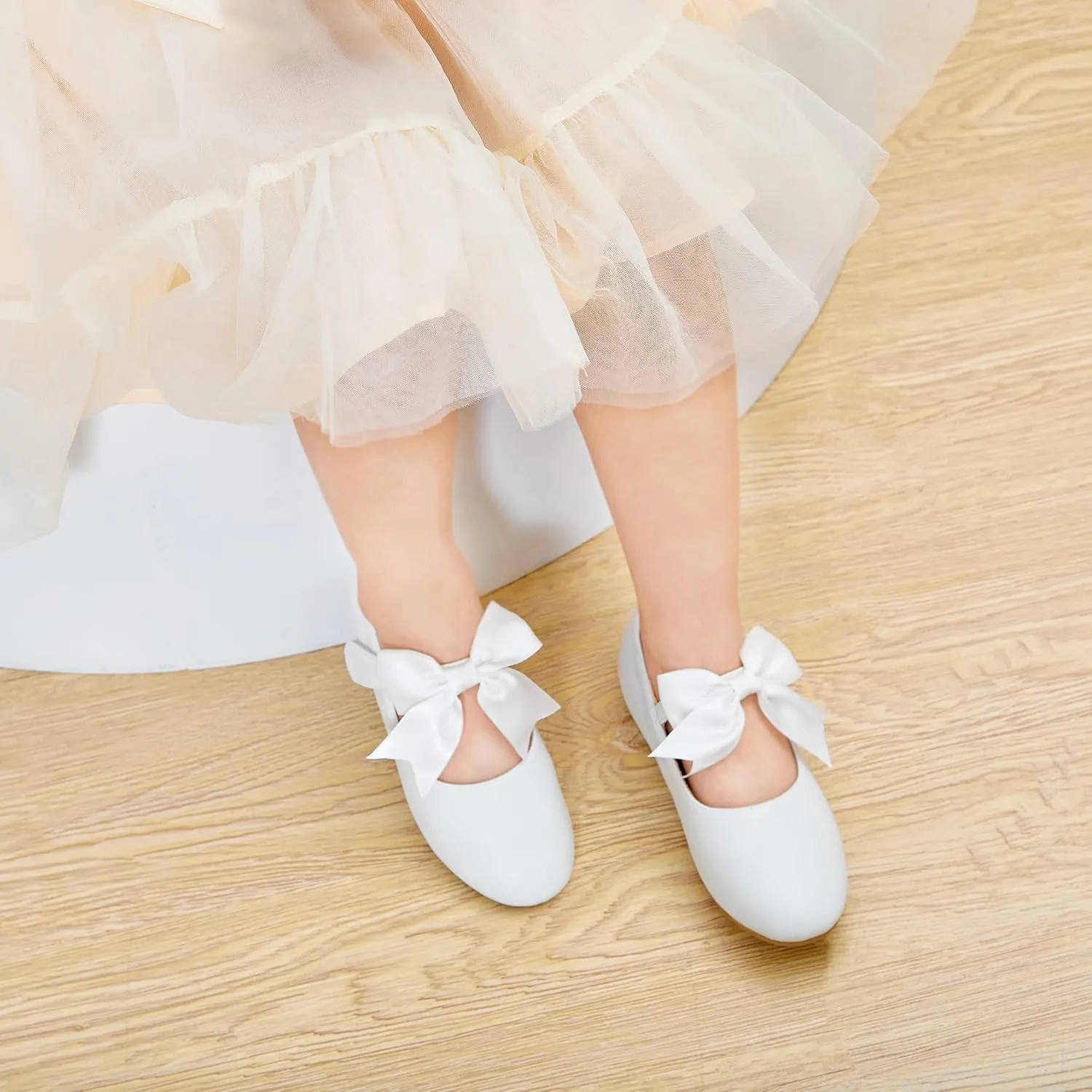 GINFIVE Toddler Girls Dress Shoes Little Girls Mary Janes Ballerina Flats Shoes Toddler