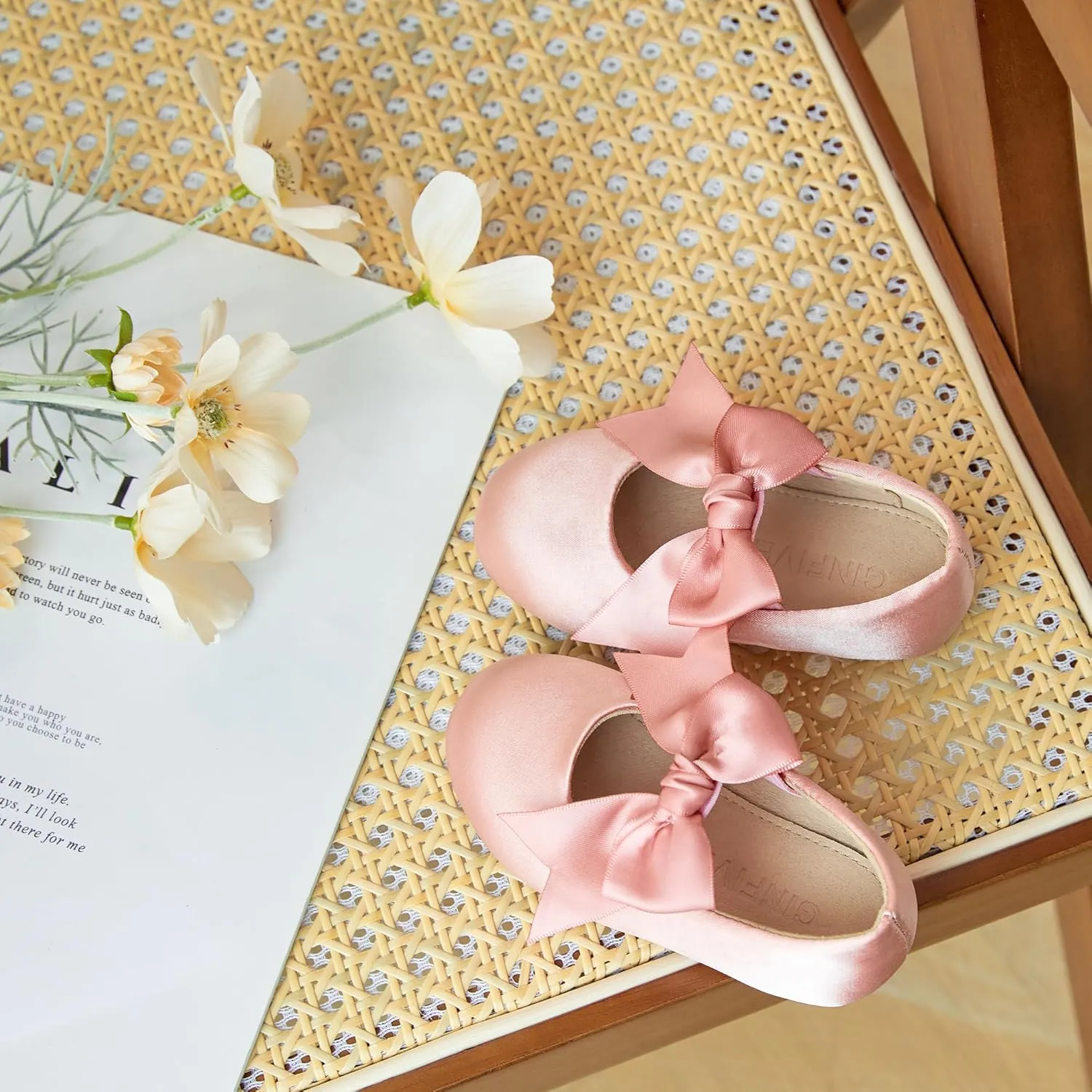 GINFIVE Toddler Girls Dress Shoes Mary Janes Ballerina Flats for Girls Shoes Toddler