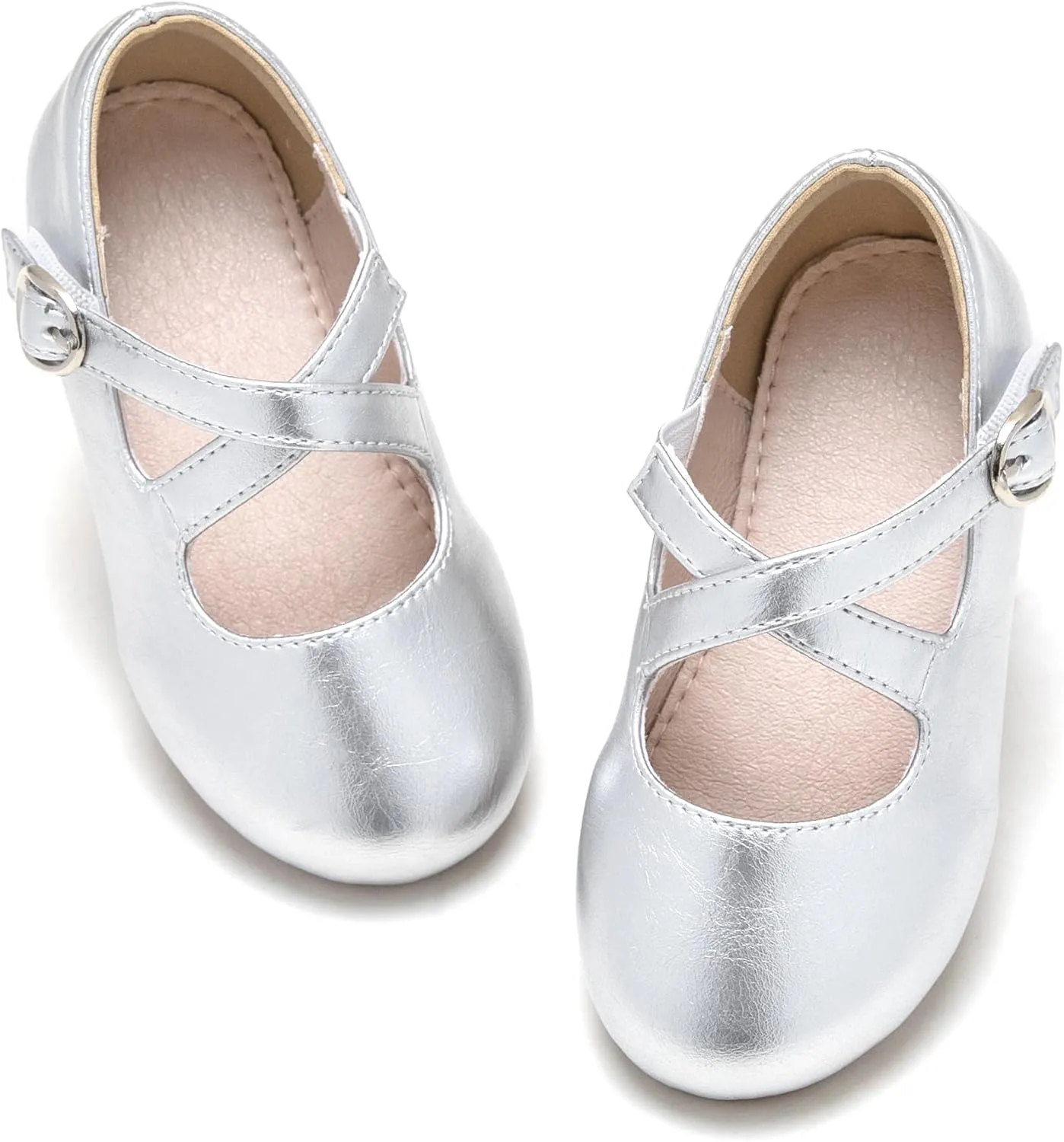 GINFIVE Toddler Girls Dress Shoes Mary Janes Ballerina Flats for Girls Shoes Toddler