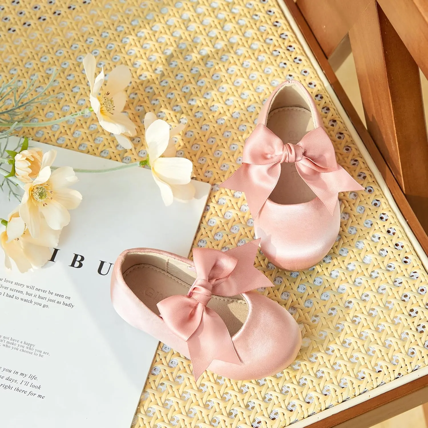 GINFIVE Toddler Girls Dress Shoes Mary Janes Ballerina Flats for Girls Shoes Toddler