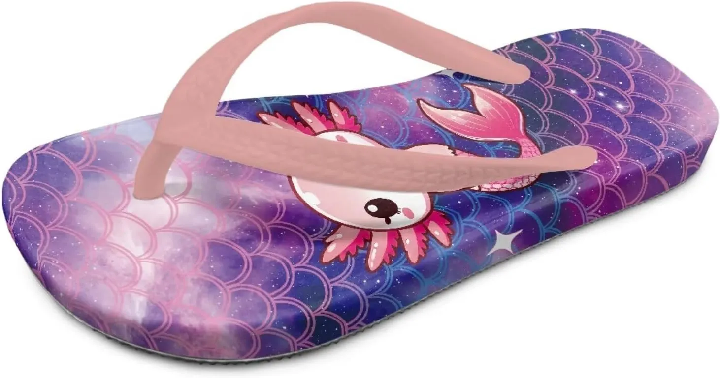 Girls Boys Cartoon Animal Print Flip Flops Sandals Kids Water Shoes Thong Beach Slides Quick Dry
