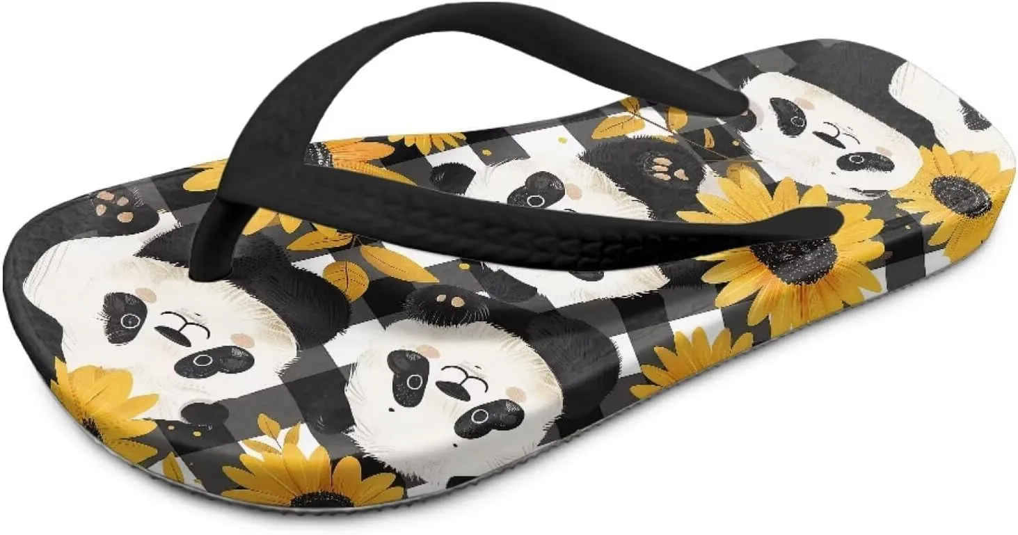 Girls Boys Flip Flops Sandals Kids Water Shoes - Cartoon Print - Thong Beach Slides Summer Slip-on