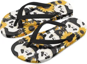 Girls Boys Flip Flops Sandals Kids Water Shoes - Cartoon Print - Thong Beach Slides Summer Slip-on