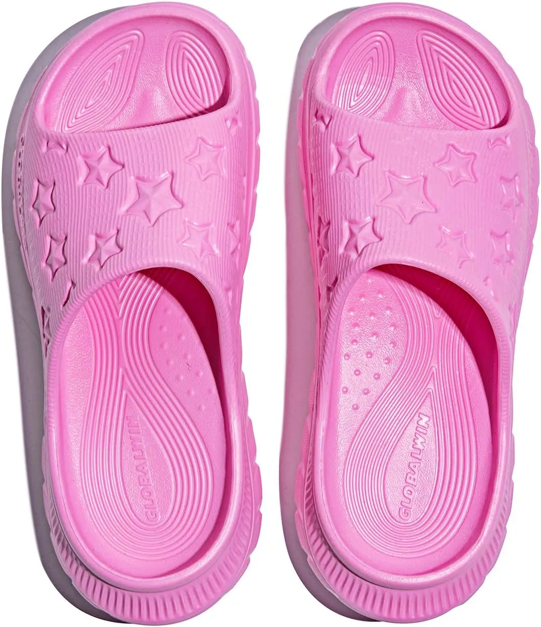 GLOBALWIN Sports Recovery Slides for Women Ava Sports Sandals With Comfortable Arch Support Indoor Outdoor Cloud Slippers Reduce Stress on Feet Lightweight Pillow Slides