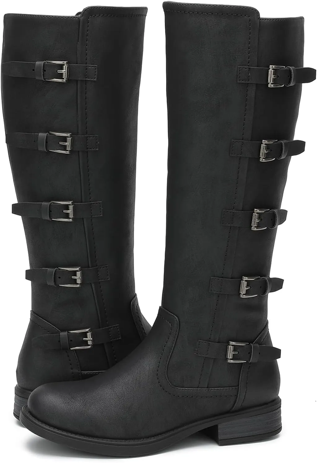 GLOBALWIN Women's Knee High Boots Horseback Riding Tall Boots For Women With Low Heel Comforable For Walking