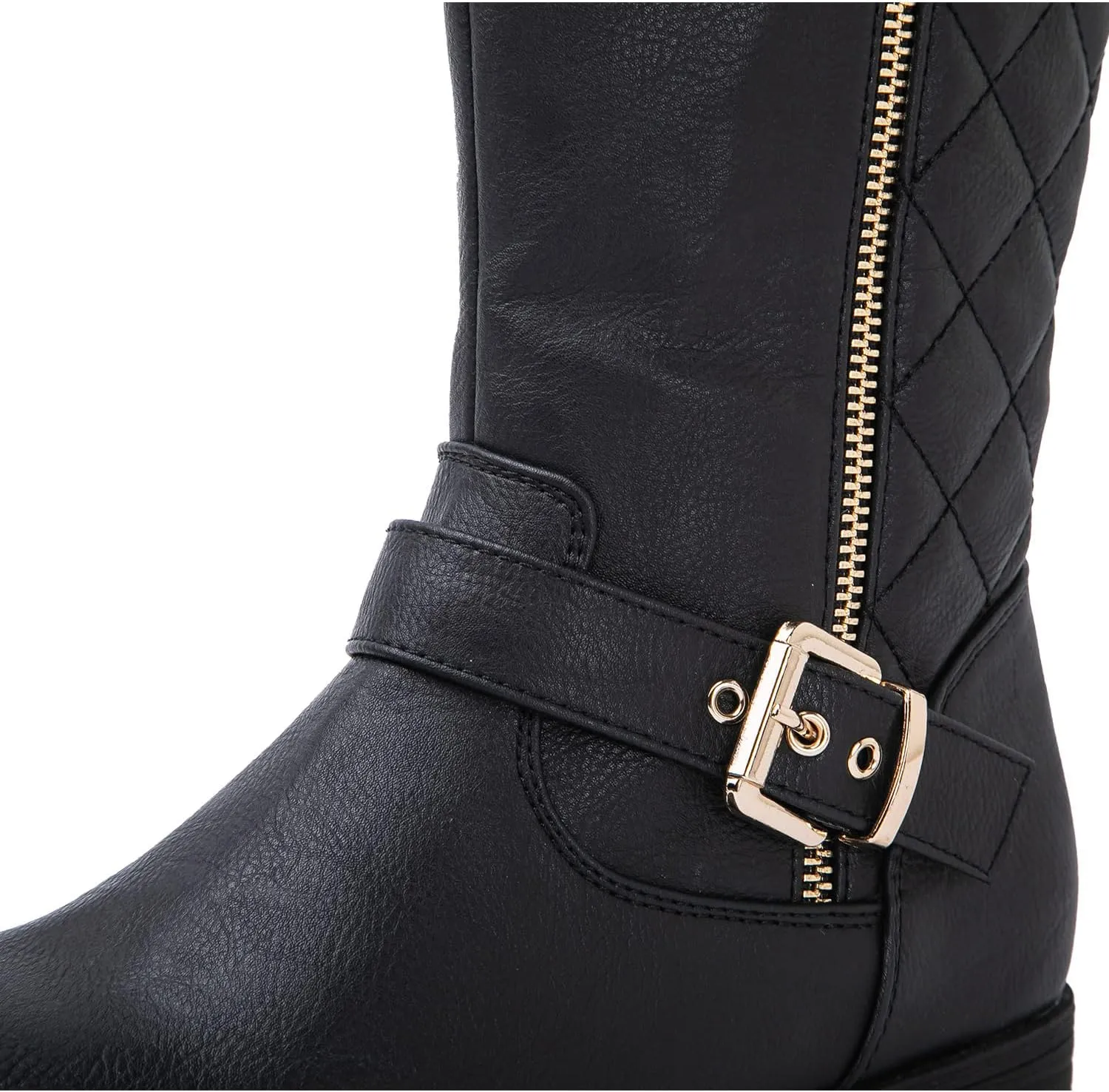 GLOBALWIN Women's Quilted Knee-High Fashion Dressy Riding Boots