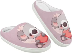 GOSTONG Kids Slippers Breathable Warm Fuzzy Lining Winter House Slippers Non Slip Girls Boys Slip on Home Shoes US 9-15 White