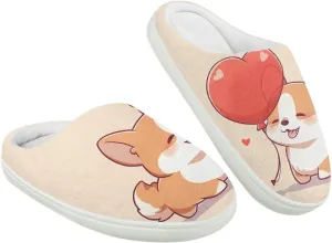 GOSTONG Kids Slippers Breathable Warm Fuzzy Lining Winter House Slippers Non Slip Girls Boys Slip on Home Shoes US 9-15 White