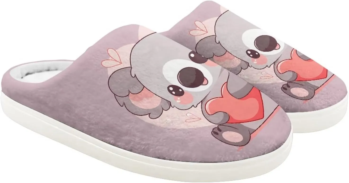 GOSTONG Kids Slippers Breathable Warm Fuzzy Lining Winter House Slippers Non Slip Girls Boys Slip on Home Shoes US 9-15 White