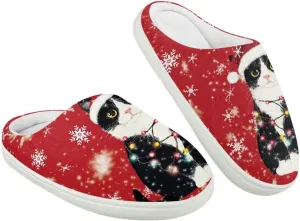 GOSTONG Kids Slippers Easy Slip-on House Slippers for Girls Boys Slip Resistant Non Slip Soft Indoor Walking Shoes White 9-16
