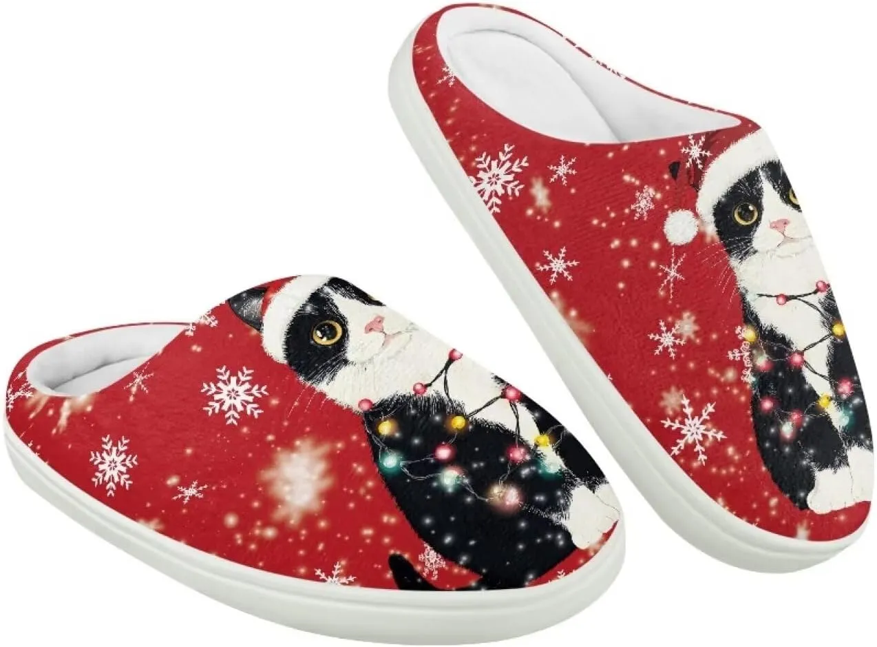 GOSTONG Kids Slippers Easy Slip-on House Slippers for Girls Boys Slip Resistant Non Slip Soft Indoor Walking Shoes White 9-16