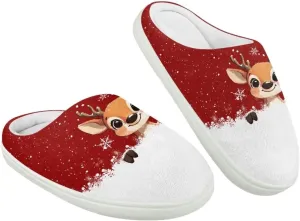 GOSTONG Kids Slippers Easy Slip-on House Slippers for Girls Boys Slip Resistant Non Slip Soft Indoor Walking Shoes White 9-16