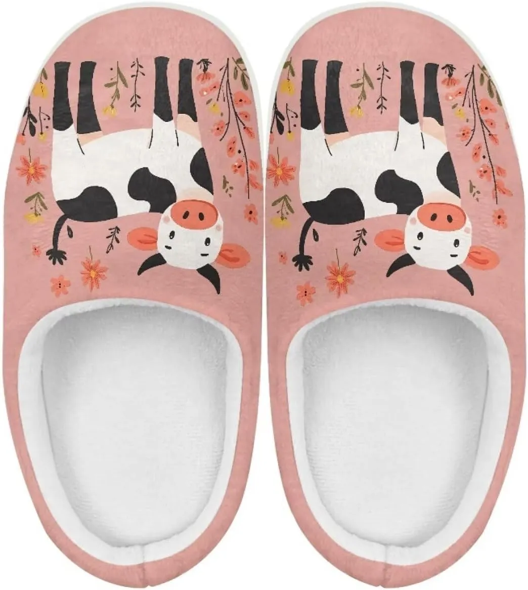 GOSTONG Kids Winter Slippers Warm Fuzzy Lining Cosy Home Slippers Girls Boys Easy Slip-ins Non Slip Kids Shoes White US 9-15