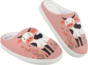 GOSTONG Kids Winter Slippers Warm Fuzzy Lining Cosy Home Slippers Girls Boys Easy Slip-ins Non Slip Kids Shoes White US 9-15