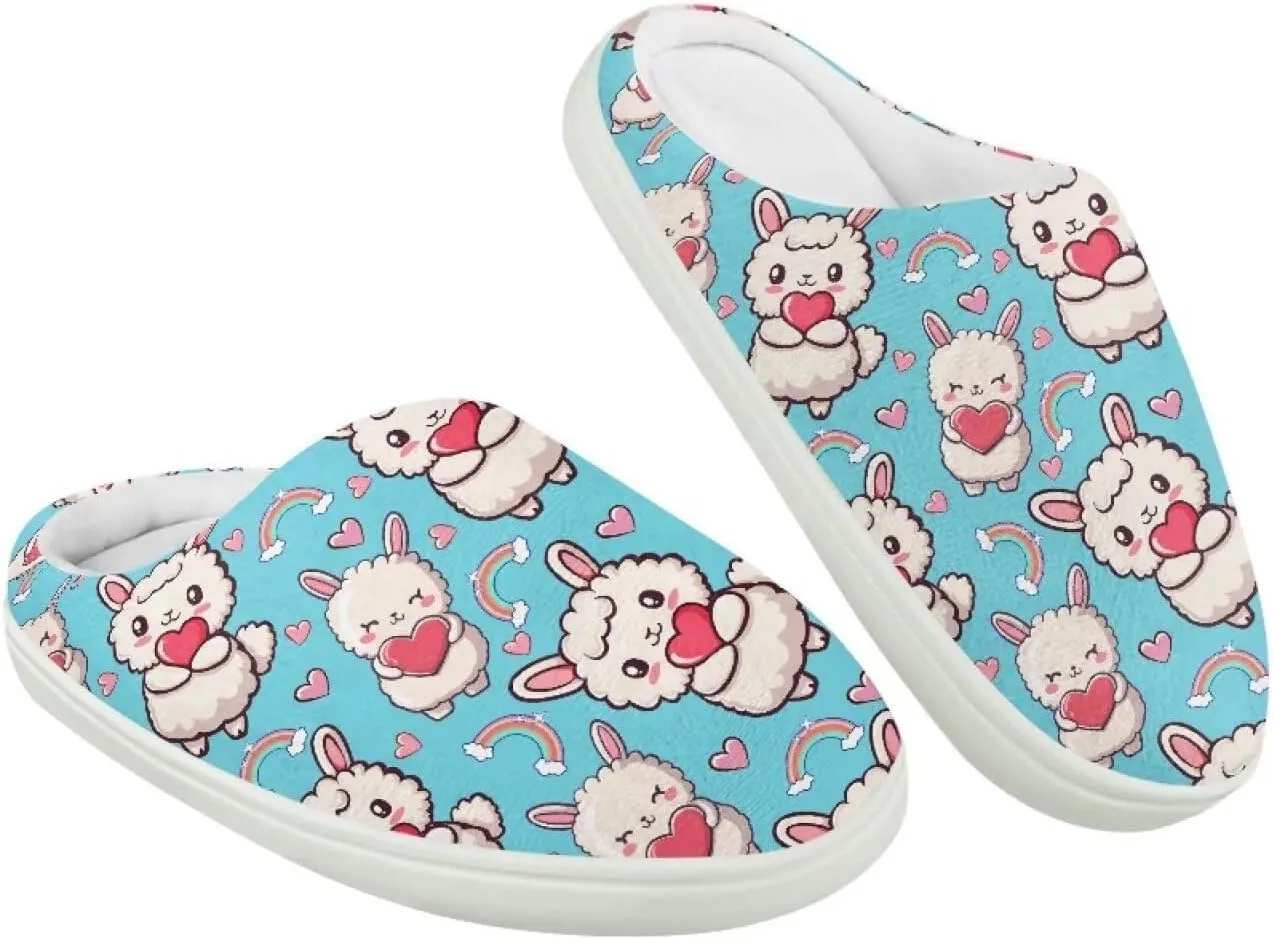 GOSTONG Kids Winter Slippers with Warm Fuzzy Lined Soft Fluffy Plush Slippers Boys Girls Non Slip Home Cotton Shoes US 9-15