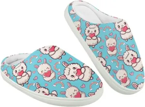 GOSTONG Kids Winter Slippers with Warm Fuzzy Lined Soft Fluffy Plush Slippers Boys Girls Non Slip Home Cotton Shoes US 9-15