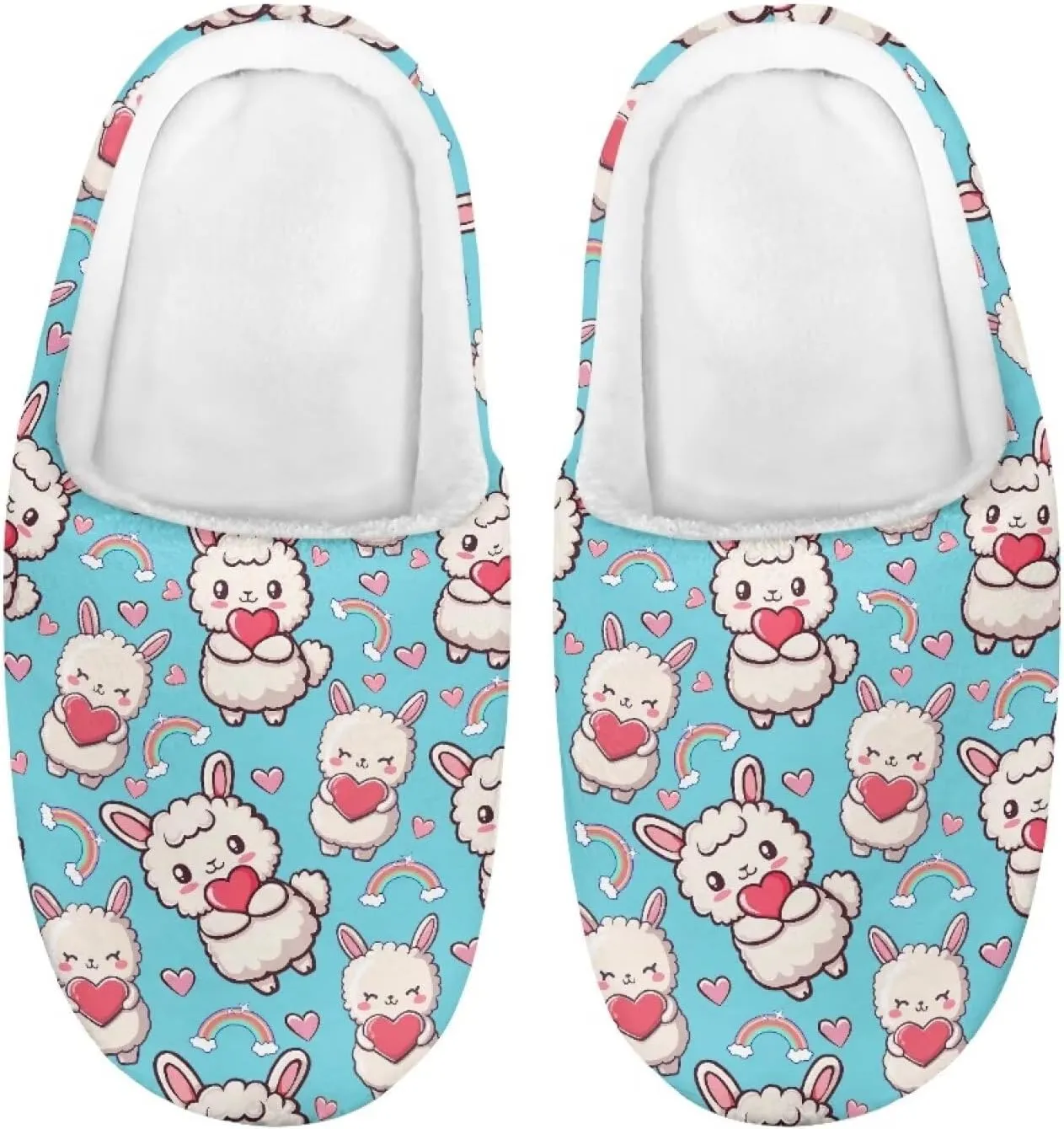 GOSTONG Kids Winter Slippers with Warm Fuzzy Lined Soft Fluffy Plush Slippers Boys Girls Non Slip Home Cotton Shoes US 9-15