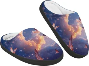 GOSTONG Unisex Kids Slippers Warm Plush Soft Winter House Slippers Non Slip Girls Boys Comfort Home Shoes US 9-15 Black Sole