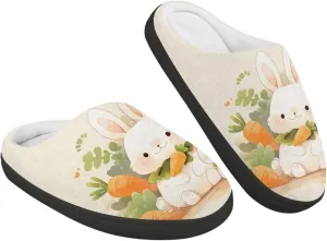GOSTONG Unisex Kids Slippers Warm Plush Soft Winter House Slippers Non Slip Girls Boys Comfort Home Shoes US 9-15 Black Sole