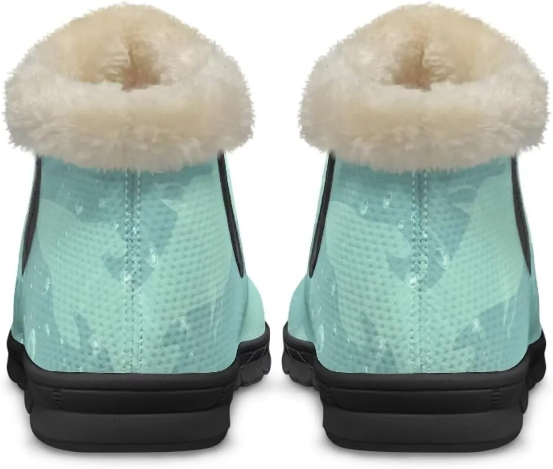 GOSTONG Women's Winter Snowboot Slip On Furry Lined Ankle Boots Comfortable Non Slip Hiking Tennis Booties Warm Thickening Shoes Size 6-12