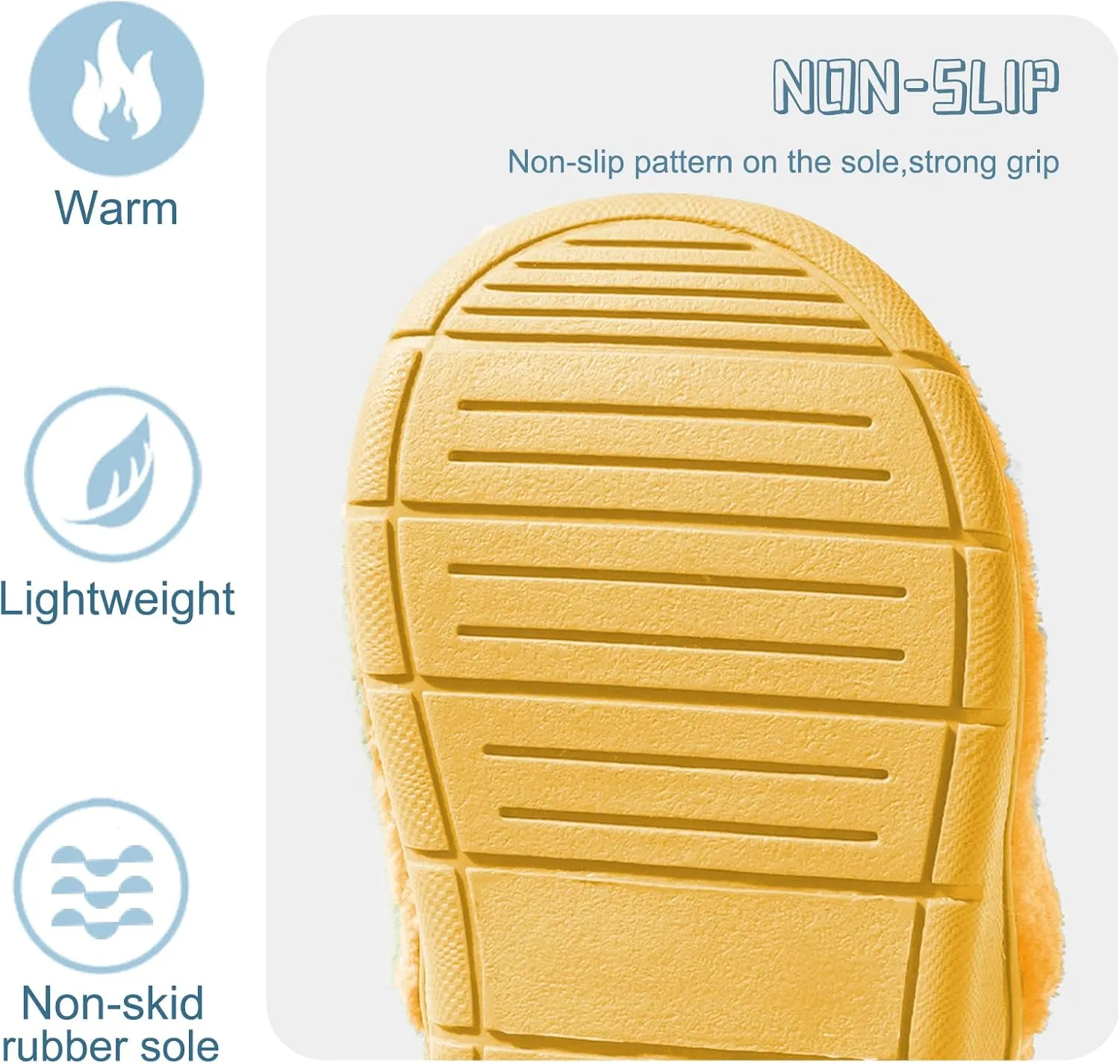 Happy Cherry Kids Cartoon Plush Slippers Boys Girls House Shoes Non-slip Winter Warm Shoes
