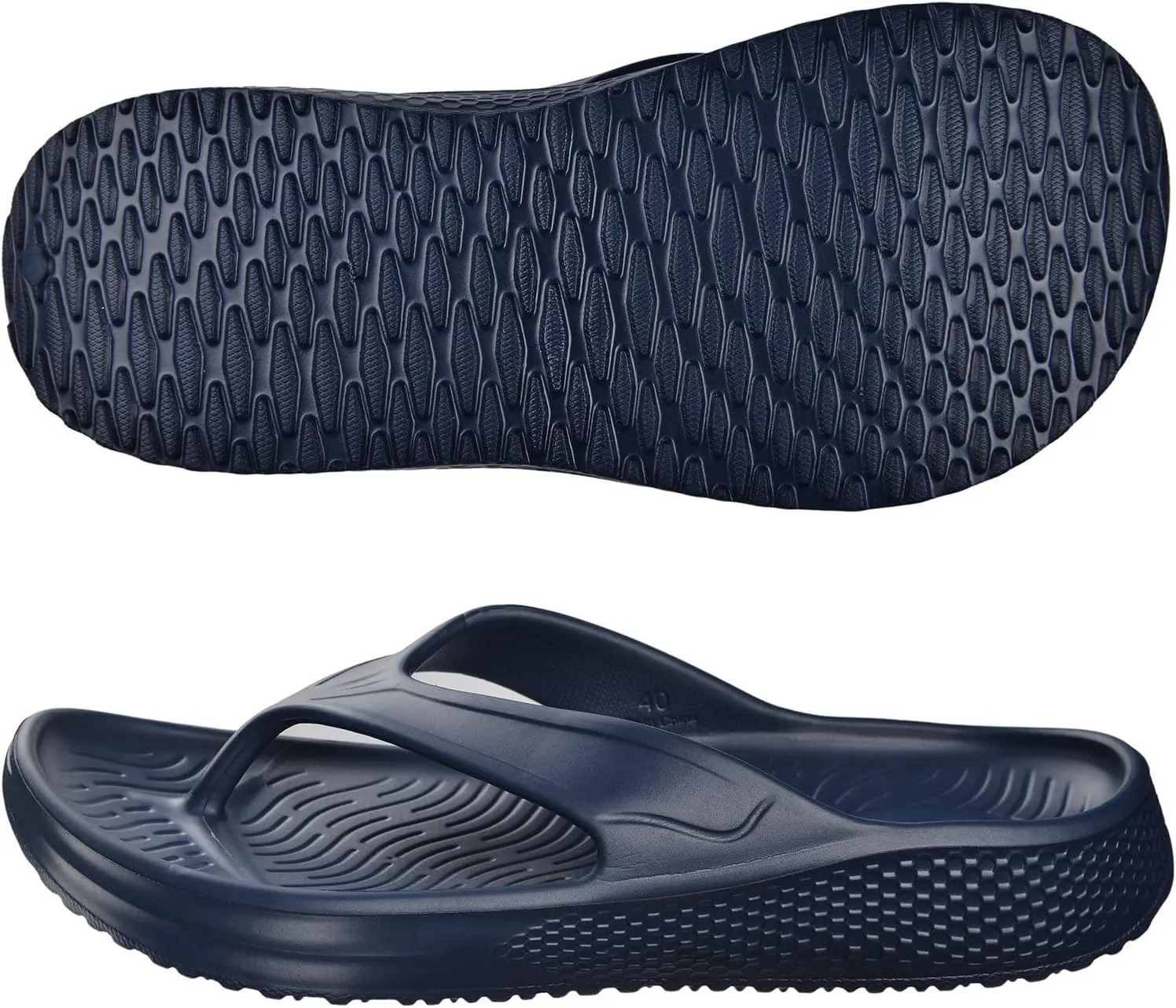 Harssidanzar Men's Beach Flip Flop,Quick Drying Soft Lightweight Shower Shoes Sandals KM241US