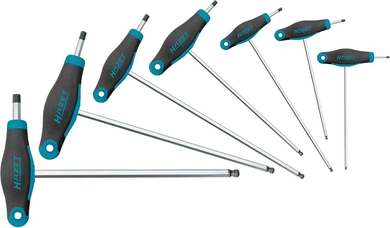 HAZET offset screwdriver set 829KK/7 I 7-piece tool set, drive: Hexagon socket, ergonomic HAZET 1-component T-handle, with ball head for manual operation