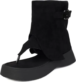 High Top Platform Sandals for Women Thongs Summer Bootie Sandals Buckle Gladiator Sandals Open-Toe