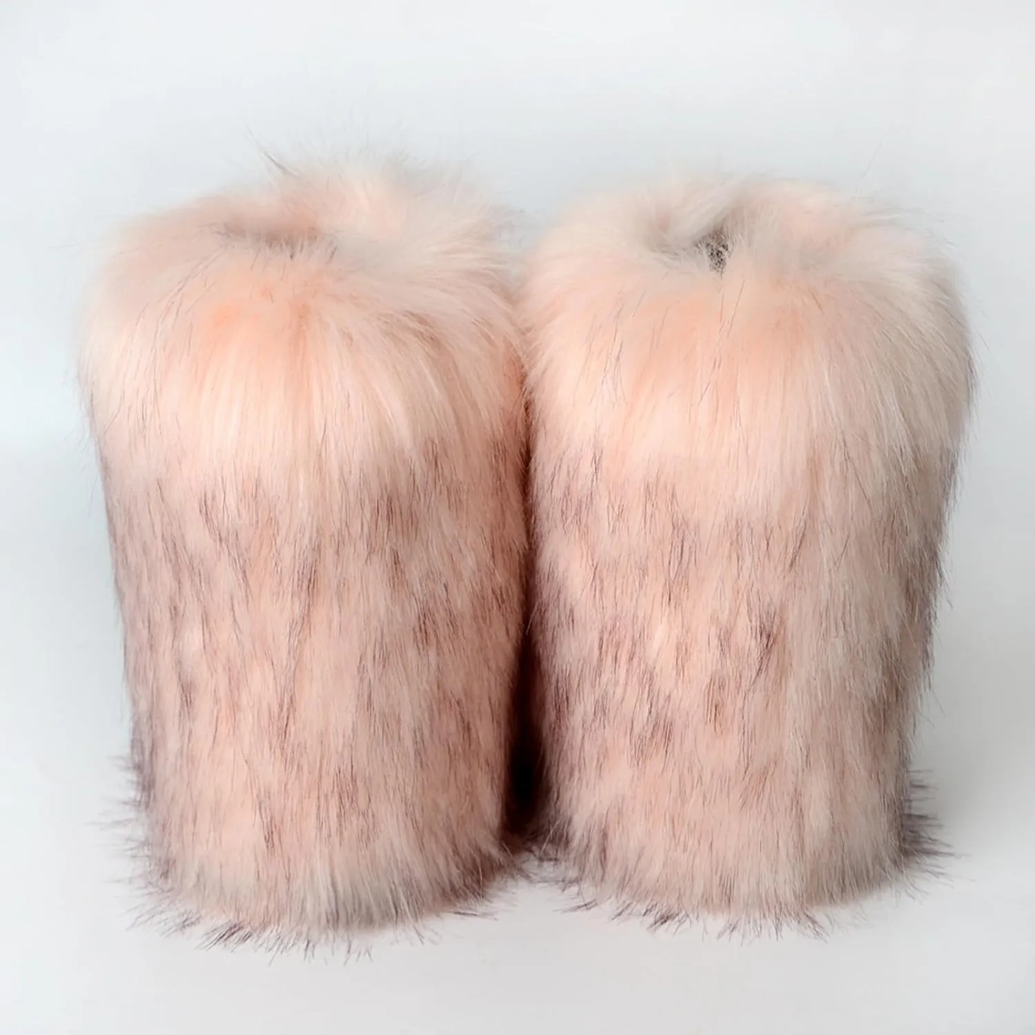 HINDOLA Womens Faux Fur Boots Fuzzy Fluffy Furry Round Toe Suede Boots Winter Comfy Plush Warm Snow Boots Comfortable Winter Ankle Booties Anti Slip Outdoor Indoor Flat Shoes