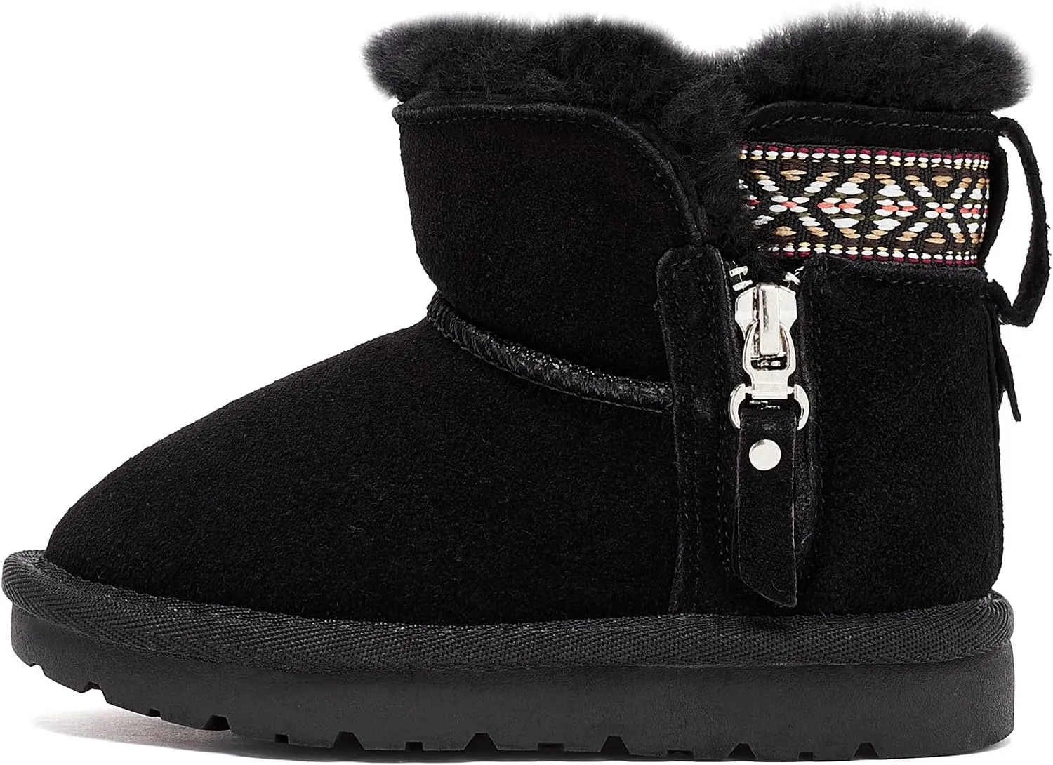 HOBIBEAR Toddler Snow Boots Winter Ankle Boots for Boys and Girls with Warm Faux Fur Lining